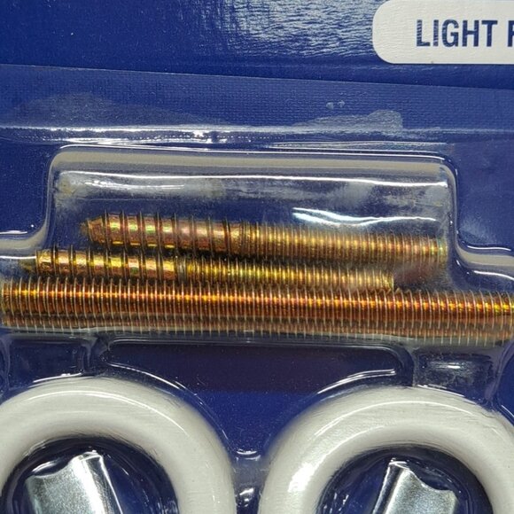 2 Pc Swag Ceiling Hooks with Hardware Plants Lights Hanging 2.5in White Finish - Picture 3 of 6